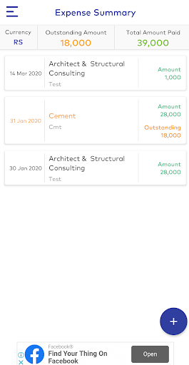 Construction Expense Manager Screen 3