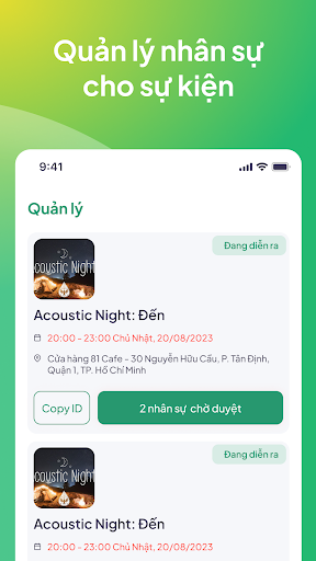 Ve vé Staff - Quản lý dễ dàng! Screen 3