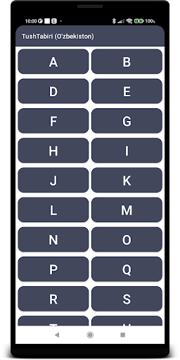 Android application Tush Tabiri (Uzbekistan) screenshort