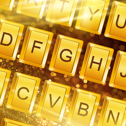 Gold Glitter Keyboard Theme  Icon
