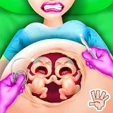 Twin Baby Mom Pregnant Surgery ER Emergency icon