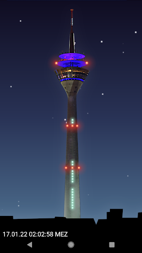 Android application Rhine tower clock Düsseldorf screenshort