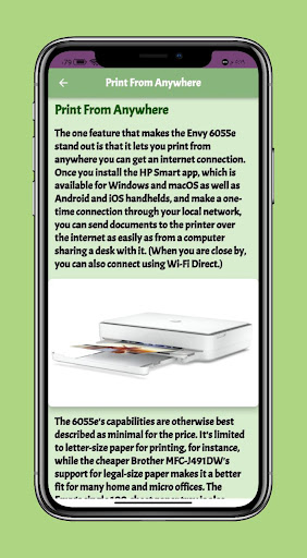 HP ENVY 6055e Printer Guide Screen 3