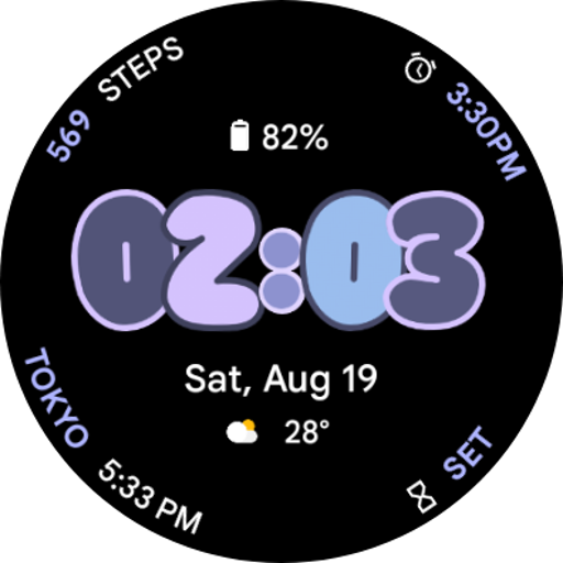 Android 14 Watch Face I logo