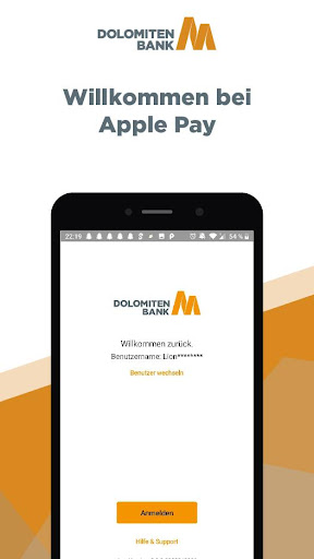 Android application DolomitenBank Pay screenshort