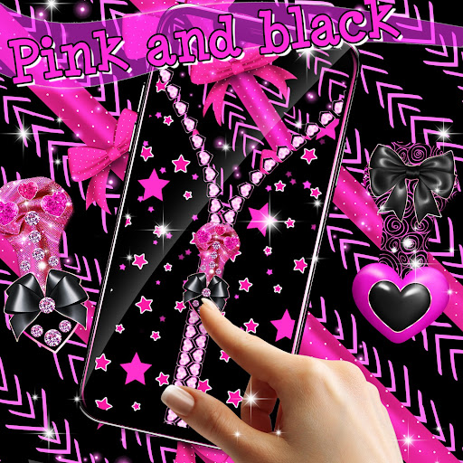Android application Locker black and pink screenshort