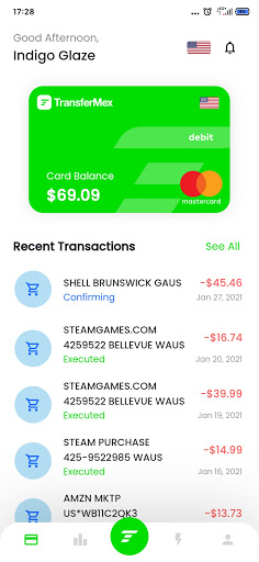 Android application TransferMex screenshort