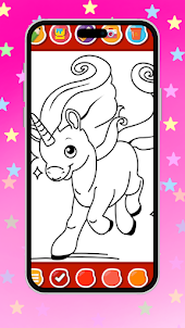 Magic Unicorn Coloring Book