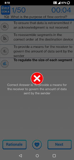 CCNA Quiz Questions Screen 3