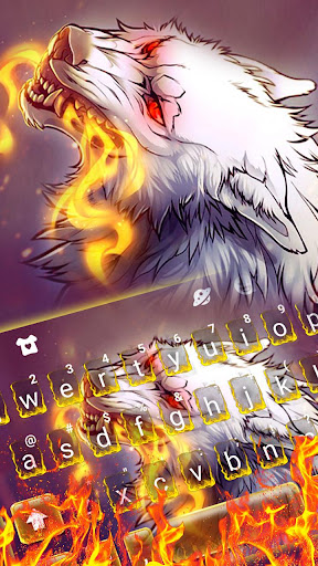 Android application Mean Fire Wolf Keyboard Theme screenshort