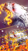 screenshot of Mean Fire Wolf Keyboard Theme