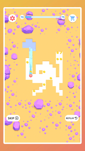 Android application Color Paint - fill the trail screenshort
