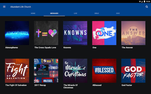 Screenshot of goALC - Abundant Life Church