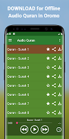 screenshot of Audio Quran in Oromo mp3 app