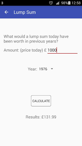 Prices & Inflation Calculator Screen 3