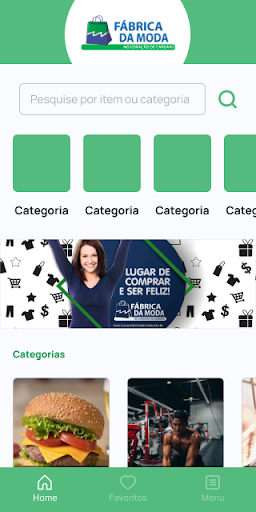Android application Fábrica da Moda screenshort