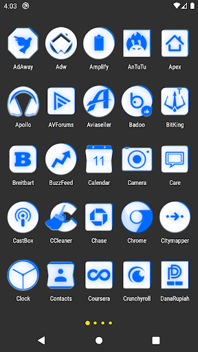 Inverted White Blue Icon Pack Screen 2
