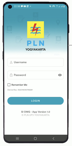 Android application SIOMG — PLN Yogyakarta screenshort