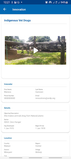 Android application Innovate 265 screenshort