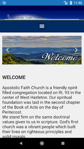 Android application Apostolic Faith Church screenshort