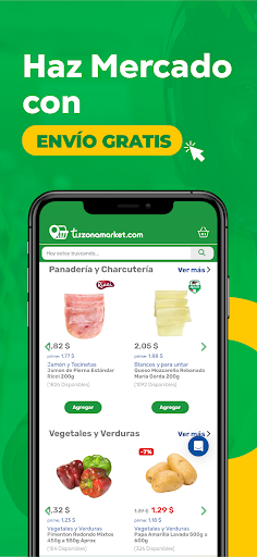 Android application TuZonaMarket screenshort