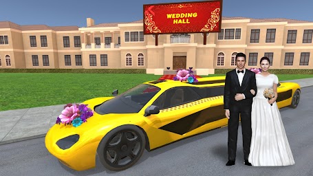 Luxury Wedding Limousine Taxi: 3D Car Driving 2021