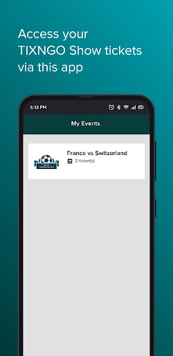 Android application TIXNGO screenshort