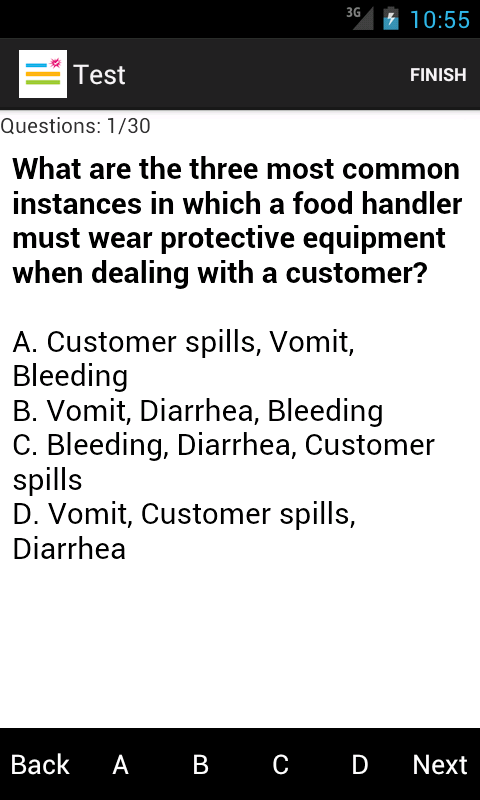 Android application Food Safety Test Prep screenshort