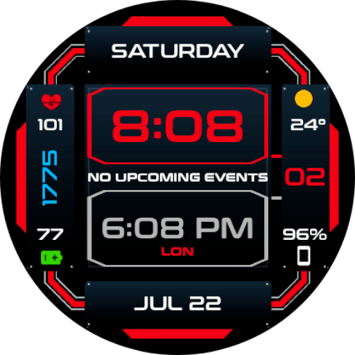 WR 006 Duo Digital Watch Face Logo