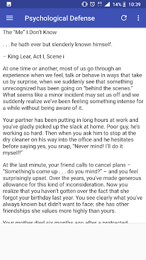 Psychological Defense Mechanisms