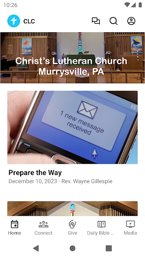 Android application Christ's Lutheran (ELCA) screenshort