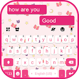 SMS Pink Doodle Keyboard Background icon