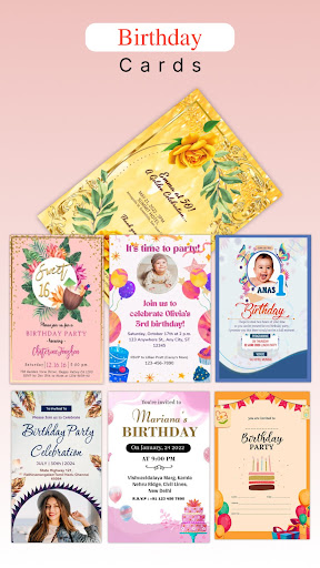 Invitations card Maker App Screen 2