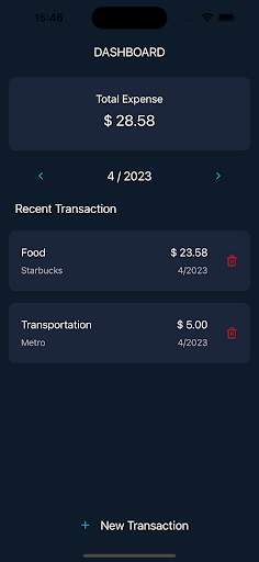 Expense Tracker Screen 3