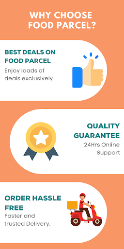 Android application Foodparcel screenshort