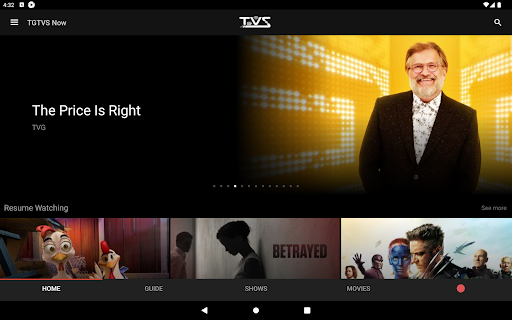 Screenshot of TGTVS Now