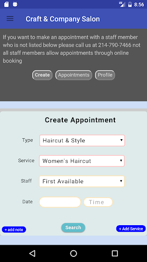 Craft & Company Salon Screen 3
