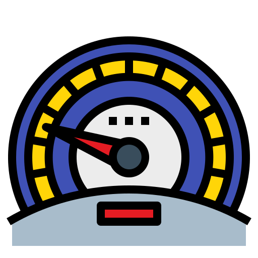 Speedometer mph km/h logo