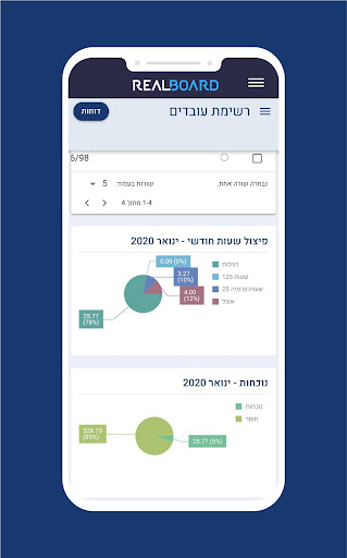 אפליקציית שעון נוכחות זמן אמת Screen 3