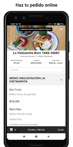 Android application La Vietnamita screenshort