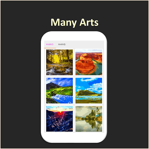 Android application Color by Number - river screenshort