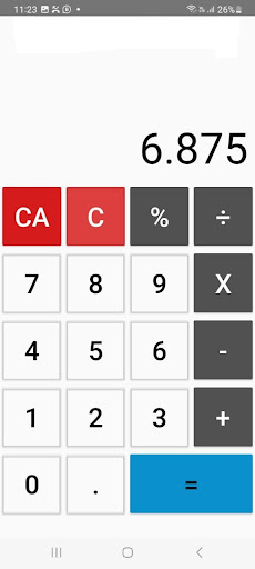 Android application Calculadora screenshort