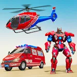 Cover Image of Télécharger Ambulance Robot Car Jeu 3D  APK