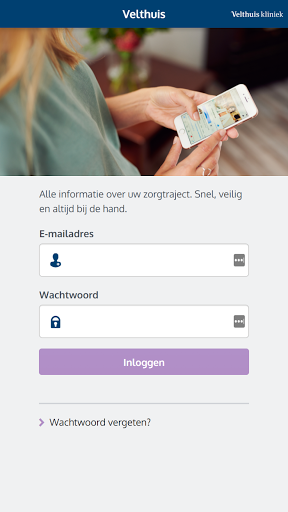 Android application Mijn Velthuis Kliniek screenshort