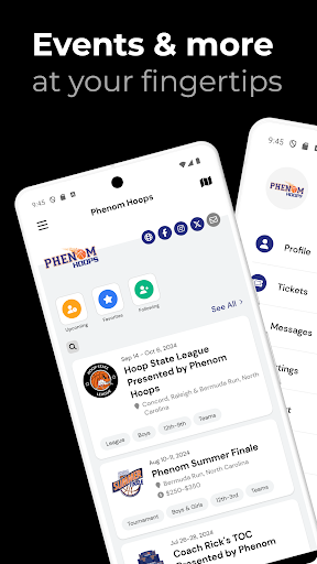 Android application Phenom Hoops screenshort