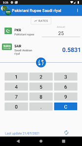 Screenshot 1 Pakistani Rupee to Saudi Riyal android