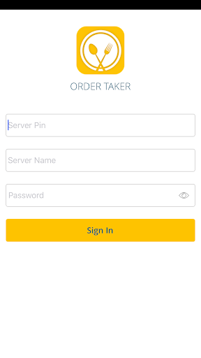 Android application Order Taker screenshort