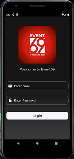 Event69 - Organizer App Screenshot