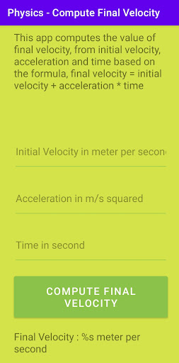 Physics - Compute F. Velocity Screen 3