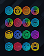 screenshot of Lines Circle - Neon Icon Pack
